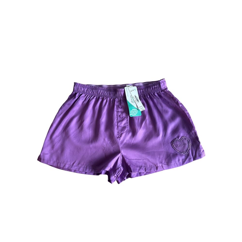 PINK Victoria's Secret Silky Lyocell Pajama Shorts Caliente Purple XS